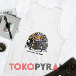 Vintage 1996 Super Bowl Xxx Steelers Vs Cowboys T shirt White TankTop