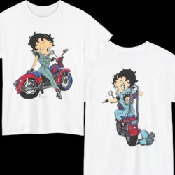 Vintage 1997 Biker Betty Motorcycle Shirt 2 Sided