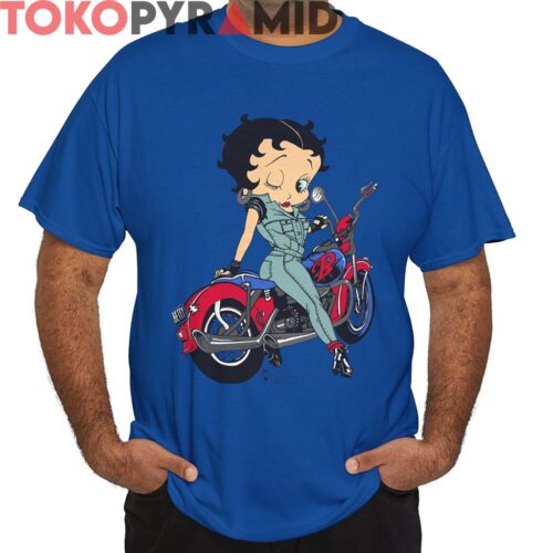 Vintage 1997 Biker Betty Motorcycle Shirt 2 Sided