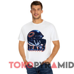 Vintage 1997 Chicago Bears Helmet T shirt White T shirt