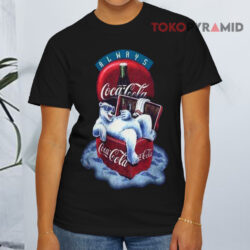 Vintage 1997 Coca cola Always Polar Bear Black T shirt