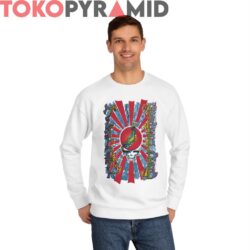 Vintage 1997 Grateful Dead Japan Art By Mike Schulman Rare White Sweatshirt