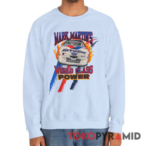Vintage 1997 Mark Martin Nascar T shirt World Class Power Sweatshirt