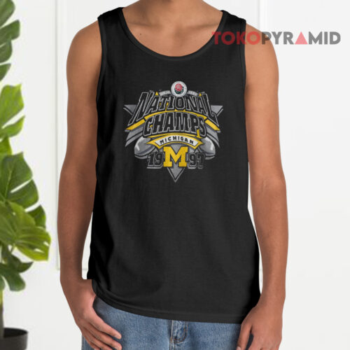 Vintage 1997 Michigan Rose Bowl National Champion Tank Top Vintage 1997 Michigan Rose Bowl National Champion Tank Top