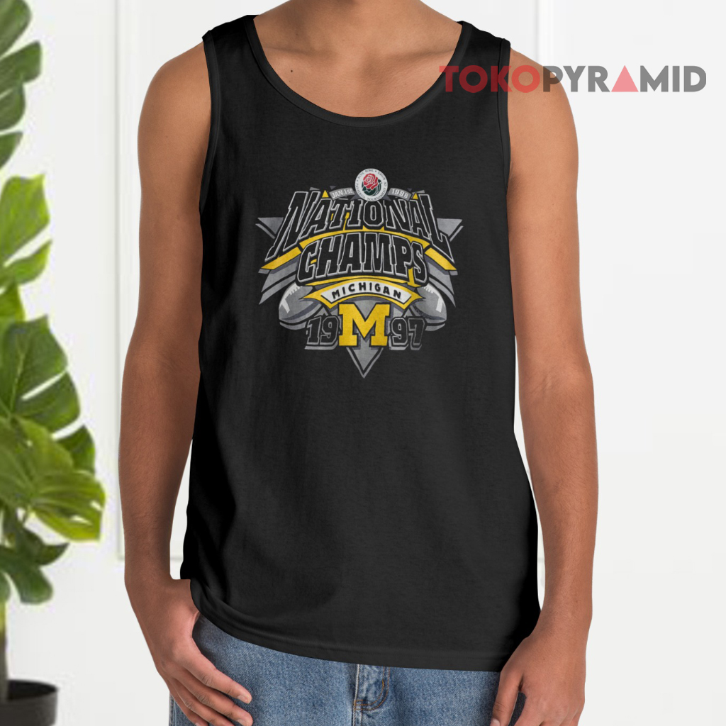 Vintage 1997 Michigan Rose Bowl National Champion Tank Top Vintage 1997 Michigan Rose Bowl National Champion Tank Top