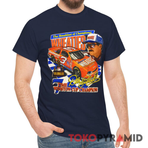 Vintage 1997 Nascar Dale Earnhardt Wheaties 7 Time Champion Shirt