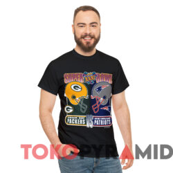 Vintage 1997 Packers Vs Patriots Super Bowl Xxxi T shirt Black T shirt