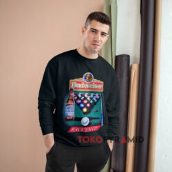 Vintage 1998 Budweiser Pool Table Rack Em Up Shirt 3 Vintage 1998 Budweiser Pool Table Rack Em Up Black Sweatshirt