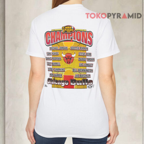 Vintage 1998 Chicago Bulls Caricature NBA Champions Shirt Back Vintage 1998 Chicago Bulls Caricature NBA Champions Shirt Back