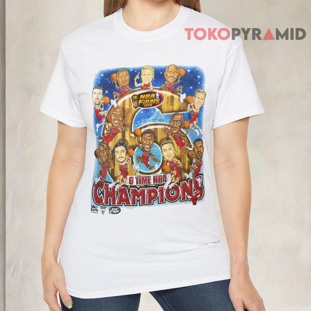 Vintage 1998 Chicago Bulls Caricature NBA Champions Shirt Front Vintage 1998 Chicago Bulls Caricature NBA Champions Shirt Front