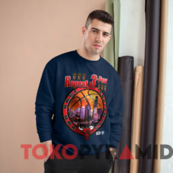 Vintage 1998 Chicago Bulls Repeat 3 Peat Champions T shirt Navy Sweatshirt