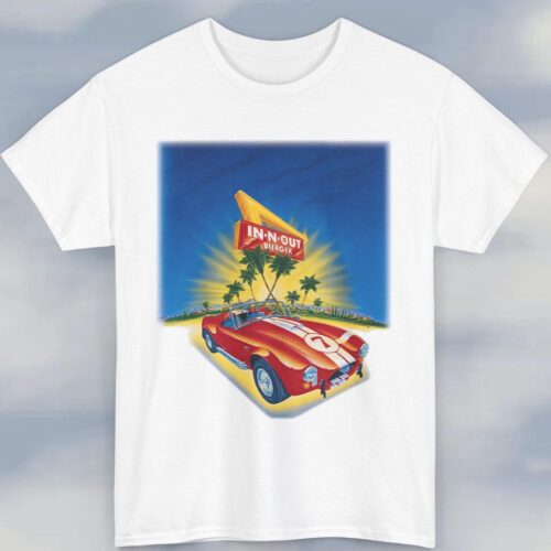 Vintage 1998 In N Out Burger Red Sports Car Shirt
