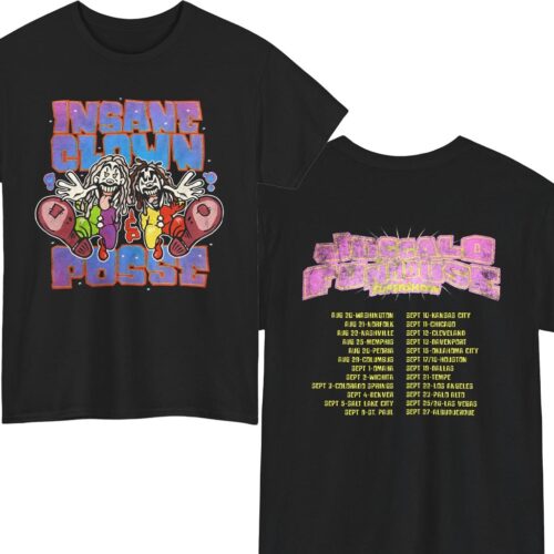 Vintage 1998 Insane Clown Posse Juggalo Funhouse Shirt 2 Sided