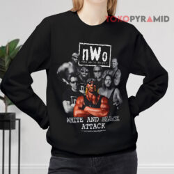 Vintage 1998 Nwo White And Black Attack Shirt Hulk Hogan Razor Ramon Sweatshirt