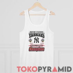 Vintage 1998 World Series Yankees Tee Champions MLB White Tank Top