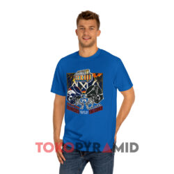 Vintage 1999 Denver Broncos Atlanta Falcons Blue T shirt