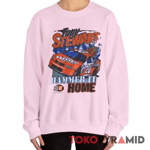 Vintage 1999 Nascar Tony Stewart Home Depot Hammer It Home Sweatshirt