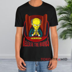 Vintage 1999 The Simpsons CM Burns Release The Hounds Shirt 4 Vintage 1999 The Simpsons Cm Burns Release The Hounds Black T shirt