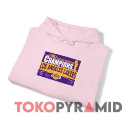 Vintage 2000 NBA National Champions Los Angeles Lakers T shirt Light pink Hoodie