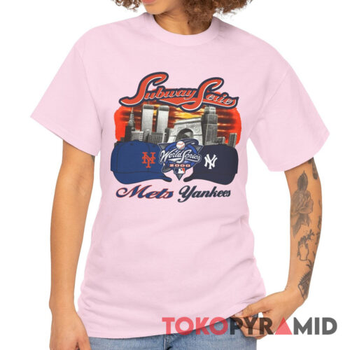 Vintage 2000 New York Mets Vs Yankees Subway Series World Series Tee