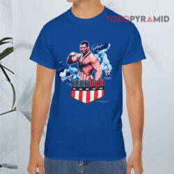 Vintage 2000 Wwf Kurt Angle Wrestling Wwe Blue T shirt