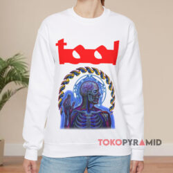 Vintage 2001 Tool Flaming Eye Hanes White Sweatshirt