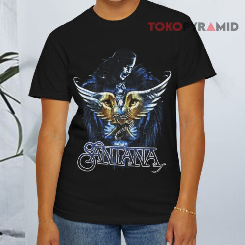 Vintage 2002 Carlos Santana Music Concert Black T shirt