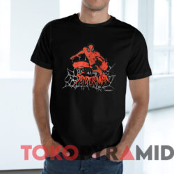 Vintage 2002 Marvel Spider man T shirt Black T shirt