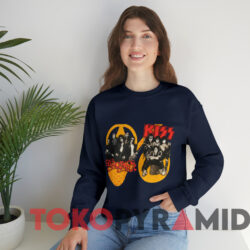Vintage 2003 Aerosmith Kiss Band Music Tour T-shirt 3 Vintage 2003 Aerosmith Kiss Band Music Tour T shirt Navy Sweatshirt