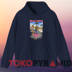 Vintage 2008 Iron Maiden LA Tour T-shirt 4 Vintage 2008 Iron Maiden La Tour T shirt Navy Hoodie