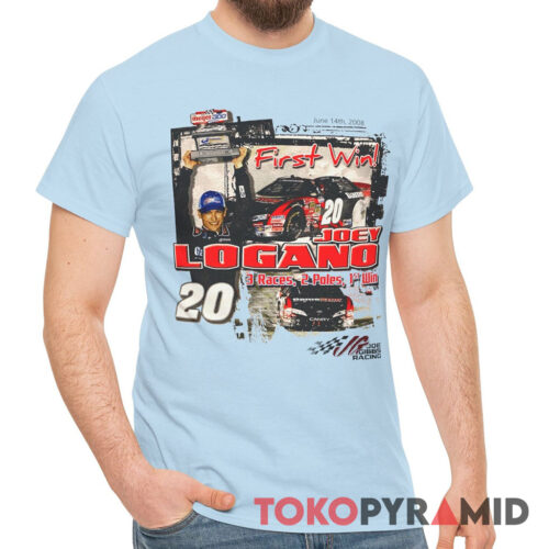Vintage 2008 Joey Logano Nascar T shirt Unique Joe Gibbs Racing Meijer 300 T Shirt
