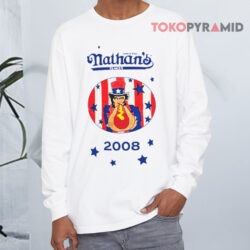 Vintage 2008 Nathan's Hot Dog Contest Tour Shirt 4 Vintage 2008 Nathan's Hot Dog Contest Tour Long sleeved