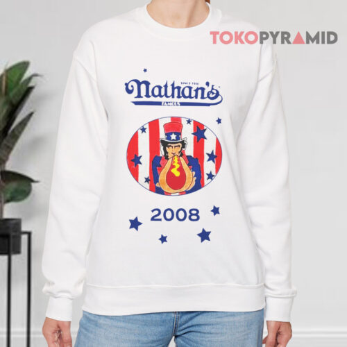 Vintage 2008 Nathan's Hot Dog Contest Tour Sweatshirt Vintage 2008 Nathan's Hot Dog Contest Tour Sweatshirt