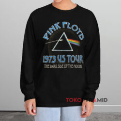 Vintage 2010 Pink Floyd 1973 US Tour Shirt 4 Vintage 2010 Pink Floyd 1973 Us Tour Black Long sleeved