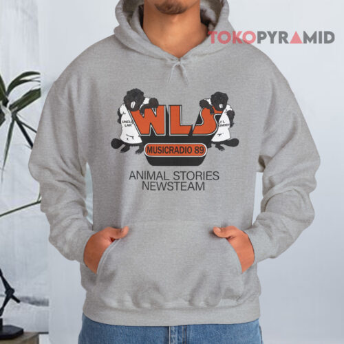 Vintage 70s Wls Music Radio 89 Animal Stories Newstream Hoodie Vintage 70s Wls Music Radio 89 Animal Stories Newstream Hoodie