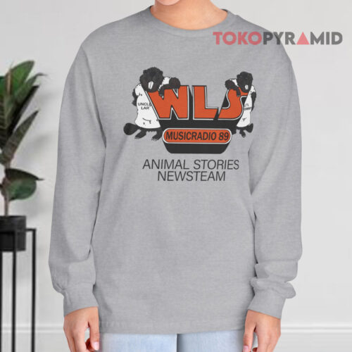 Vintage 70s Wls Music Radio 89 Animal Stories Newstream Long sleeved Vintage 70s Wls Music Radio 89 Animal Stories Newstream Long sleeved
