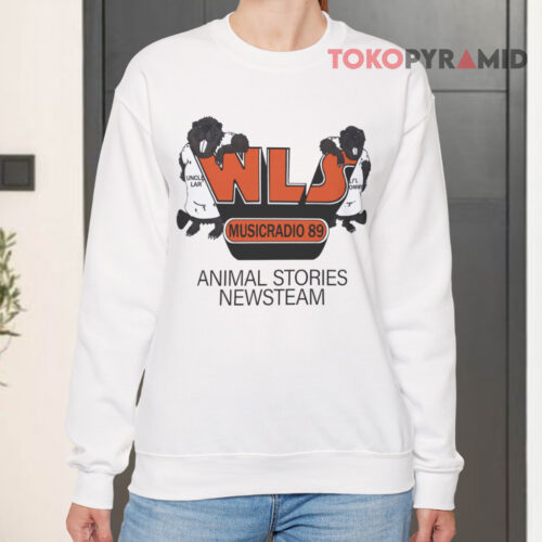 Vintage 70s Wls Music Radio 89 Animal Stories Newstream Sweatshirt Vintage 70s Wls Music Radio 89 Animal Stories Newstream Sweatshirt