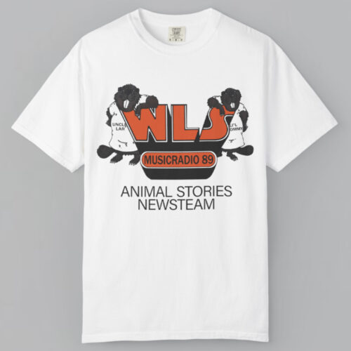 Vintage 70s Wls Music Radio 89 Animal Stories Newstream T shirt Vintage 70s Wls Music Radio 89 Animal Stories Newstream T shirt