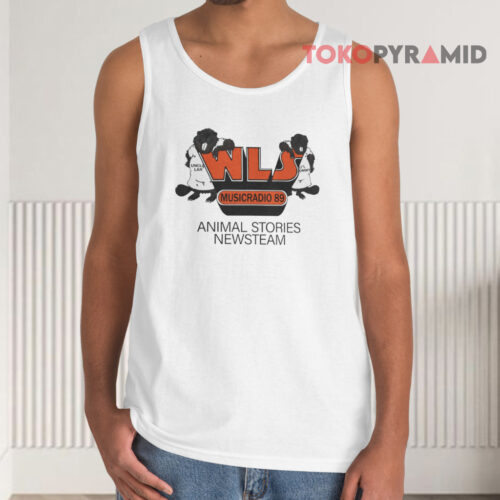 Vintage 70s Wls Music Radio 89 Animal Stories Newstream Tank Top Vintage 70s Wls Music Radio 89 Animal Stories Newstream Tank Top