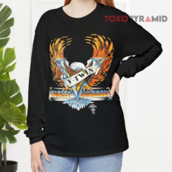 Vintage 80s 3D Emblem Harley Davidson V-Twin Eagle Motorcycle Shirt 4 Vintage 80s 3d Emblem Harley Davidson V twin Eagle Motorcycle Long sleeved