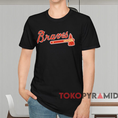Vintage 80s Atlanta Braves Shirt Black T shirt