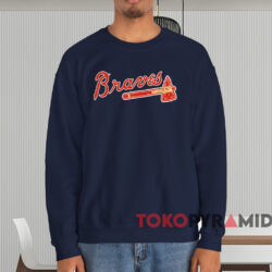 Vintage 80s Atlanta Braves Shirt Navy Sweatshirt