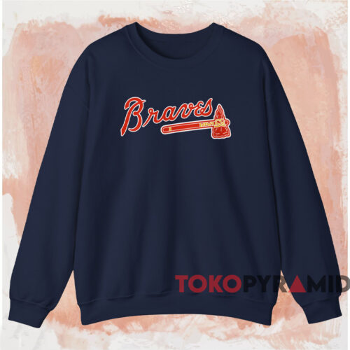 Vintage 80s Atlanta Braves Shirt Navy Sweatshirt