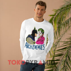 Vintage 80s Batman Joker Arch Enemies DC Comics Shirt 3 Vintage 80s Batman Joker Arch Enemies Dc Comics White Long sleeved