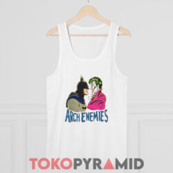 Vintage 80s Batman Joker Arch Enemies Dc Comics White Tank Top