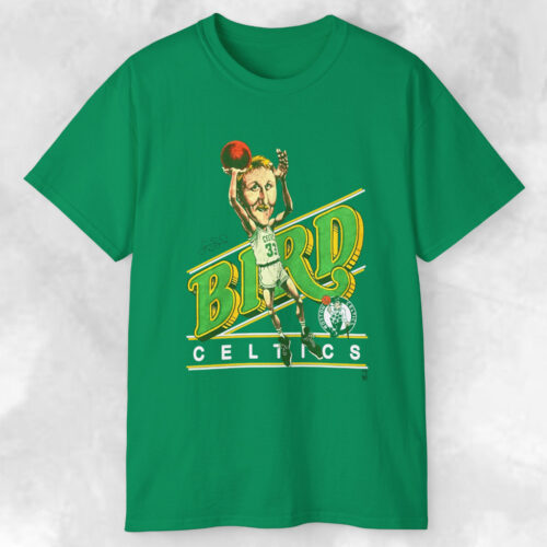 Vintage 80s Boston Celtics Larry Bird Caricature T shirt