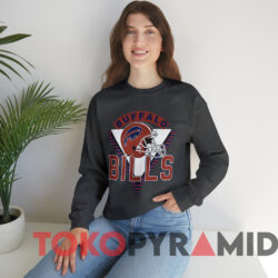 Vintage 80s Buffalo Bills Helmet T shirt Dark Sweatshirt