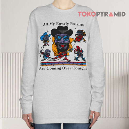 Vintage 80's California Raisins All My Rowdy Raisins Hank Williams Jr Long sleeved Vintage 80's California Raisins All My Rowdy Raisins Hank Williams Jr Long sleeved