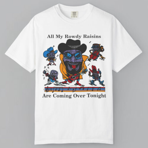 Vintage 80's California Raisins All My Rowdy Raisins Hank Williams Jr T shirt Vintage 80's California Raisins All My Rowdy Raisins Hank Williams Jr T shirt