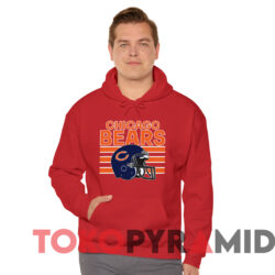Vintage 80s Chicago Bears NFL Football T-shirt 3 Vintage 80s Chicago Bears Nfl Football T shirt Red Hoodie